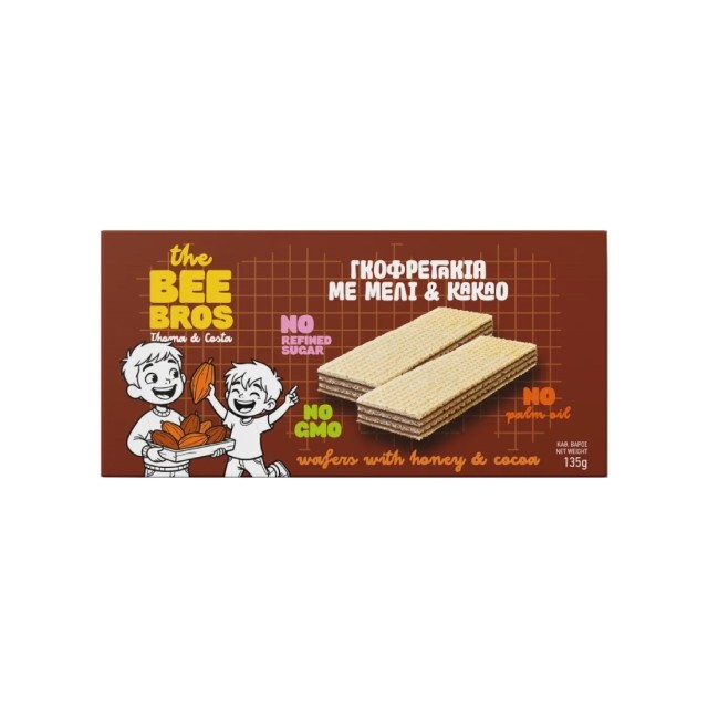 The Bee Bros Γκοφρετάκια με μέλι και κακάο 135gr