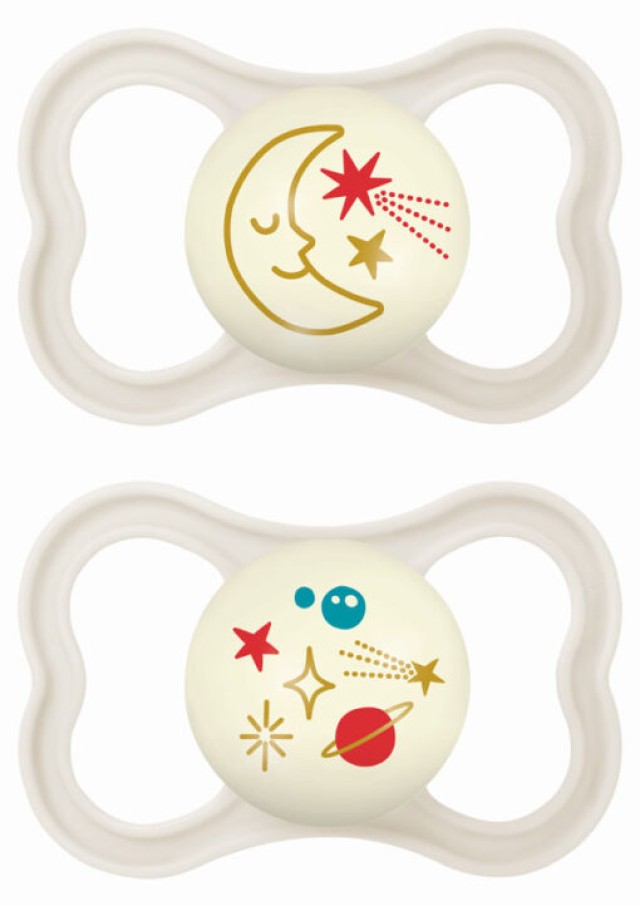 MAM Πιπίλα Σιλικόνης Air Night 16m+ Χρώμα Μπέζ, 2τμχ