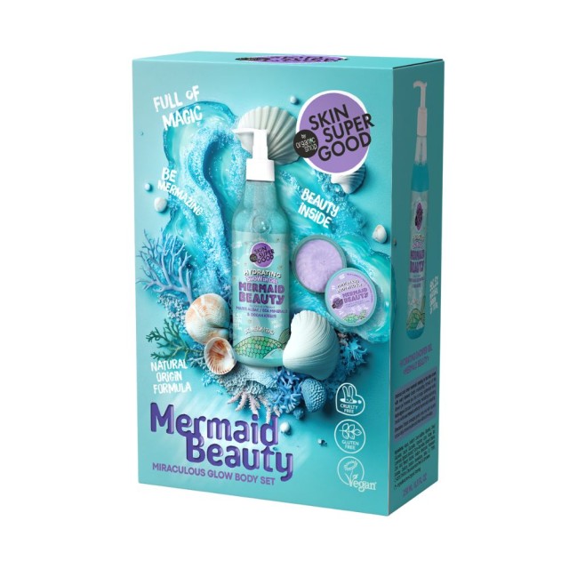 Natura Siberica Organic Shop Σετ Δώρου Skin Super Good, Mermaid Beauty για Ενυδάτωση & Λάμψη, 250ml / 100ml