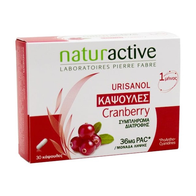 Naturactive Urisanol Cranberry Συμπλήρωμα με Εκχύλισμα Κράνμπερι 30caps