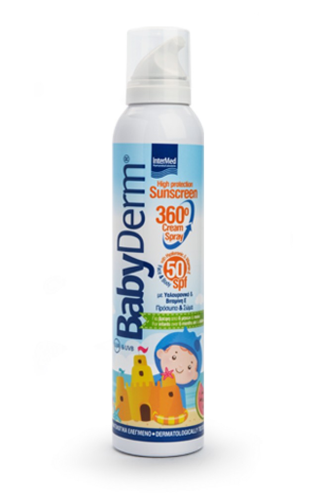 Intermed BabyDerm High Protection Sunscreen 360ᵒ Cream Spray SPF50 200ml