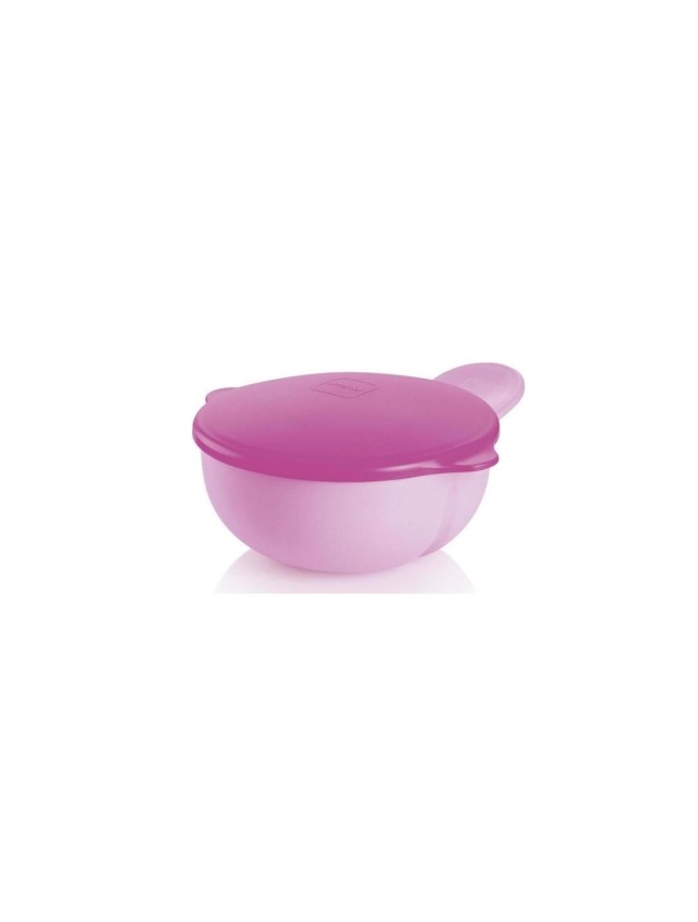 MAM Feeding Bowl Μπoλ με Καπάκι 6m+ Χρώμα Ροζ, 1τμχ