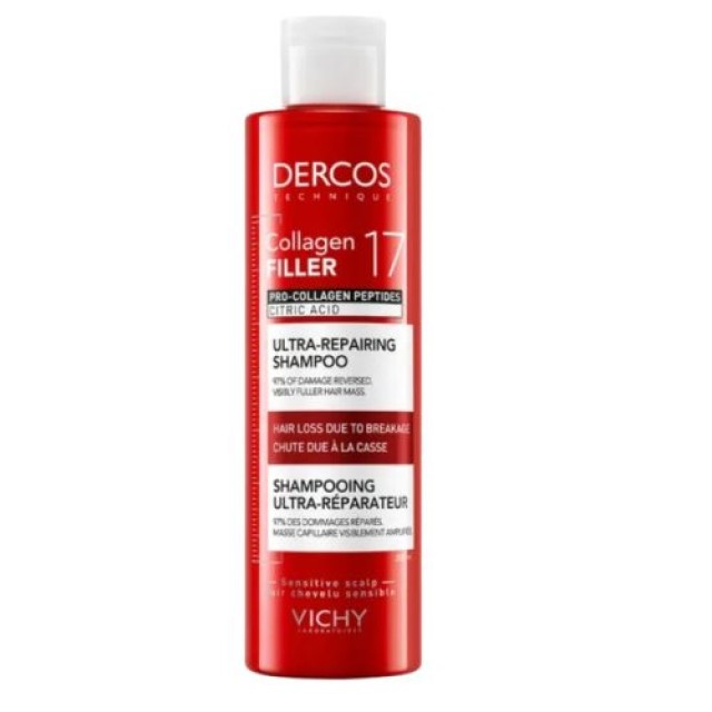Vichy Dercos Collagen Filler 17 Ultra-Repairing Shampoo 200ml