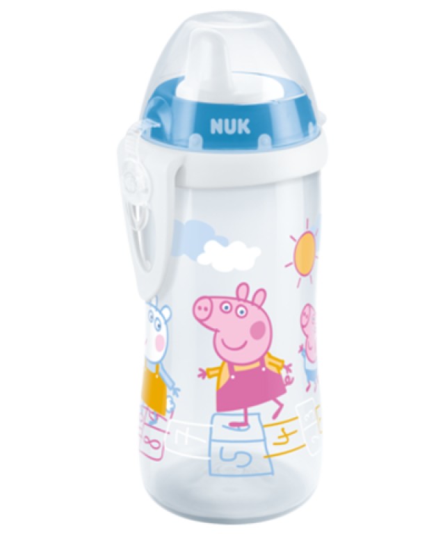 NUK Peppa Pig Kiddy Cup με ρύγχος 12m+ 300ml Χρώμα Γαλάζιο, 1τμχ