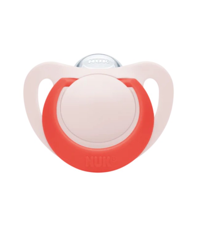 NUK Star Πιπίλα Σιλικόνης 18-36m Χρώμα Ροζ, 1τμχ