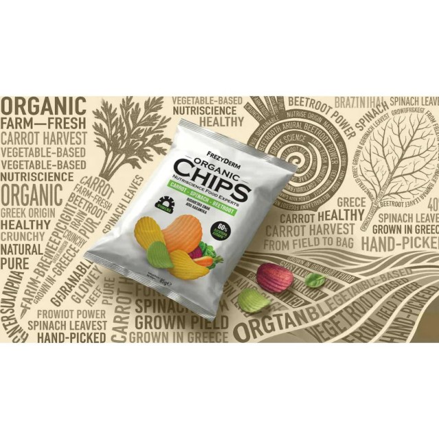 Frezyderm Organic Chips Carrot-Spinach-Beetroot 85gr