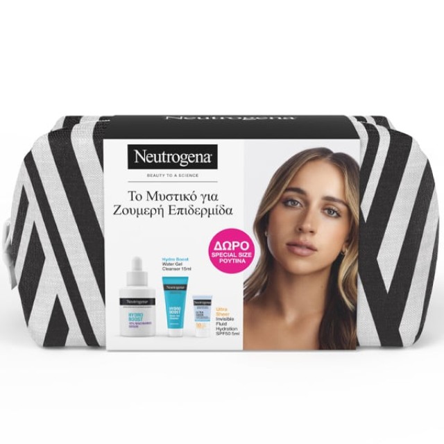 Neutrogena Promo Hydro Boost 10% Niacinamide Serum 30ml + ΔΩΡΟ Hydro Boost Water Gel Cleanser 15ml & Ultra Sheer Invisible Fluid Sunscreen Hydration SPF50+ 5ml