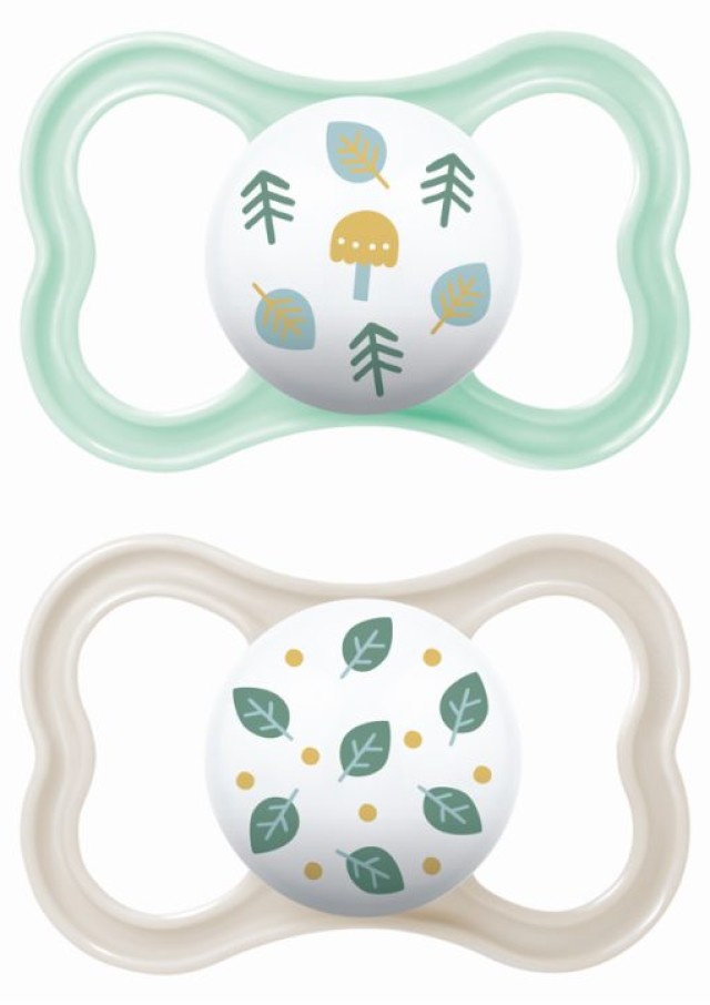 MAM Πιπίλα Air Latex 6-16m Χρώμα Βεραμάν-Γκρι, 2τμχ