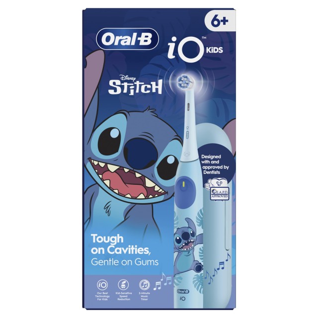 Oral-B iO Kids Disney Stitch Επαναφορτιζόμενη Ηλεκτρική Οδοντόβουρτσα 6ετών+, Χρώμα Γαλάζιο