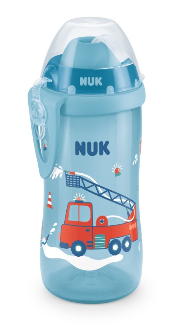 NUK Flexi Cup με καλαμάκι 12m+ Χρώμα Μπλε 300ml, 1τμχ