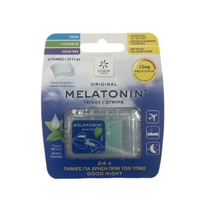 Lemon Pharma Ταινίες Μελατονίνης με Γεύση Μέντα, 24τμχ