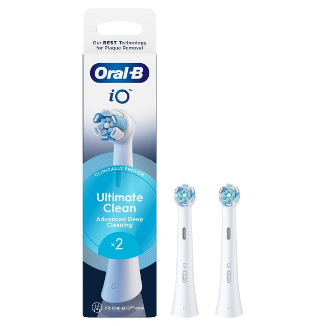 Oral-B iO Ultimate Clean Ανταλλακτικές Κεφαλές Χρώμα Λευκό, 2τμχ