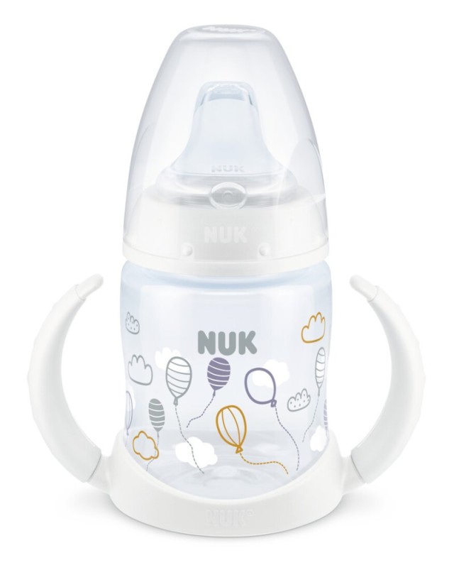 NUK First Choice Μπιμπερό Εκπαίδευσης με ρύγχος σιλικόνης 6-18m 150ml Χρώμα Άσπρο, 1τμχ