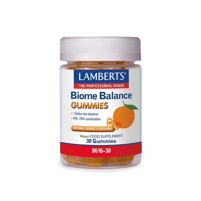 Lamberts Biome Balance με Φυσική Γεύση Πορτοκάλι, 30 Ζελεδάκια