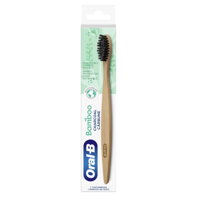 Oral-B Bamboo Charcoal Manual Toothbrush Χρώμα Μαύρο, 1τμχ