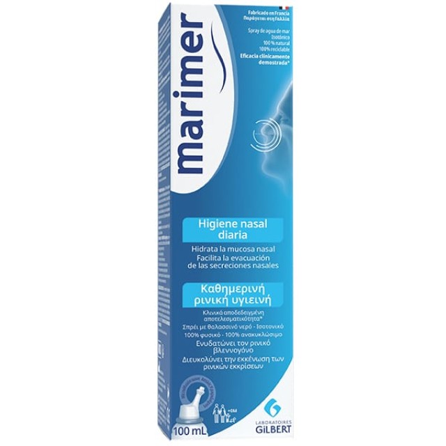 Marimer Isotonic Nasal Spray of Sea Water, Ισότονο Ρινικό Σπρέυ θαλασσινού νερού 100ml