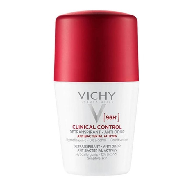 Vichy Deodorant Clinical Control 96h Αποσμητικό κατά της Οσμής και της Εφίδρωσης, Roll-On 50ml