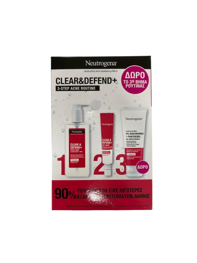 Neutrogena Promo Clear & Defend+ 3-Step Acne Routine