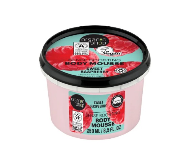 Natura Siberica Organic Shop Body Mousse για Ενίσχυση Αισθήσεων, Sweet Raspberry, 250ml
