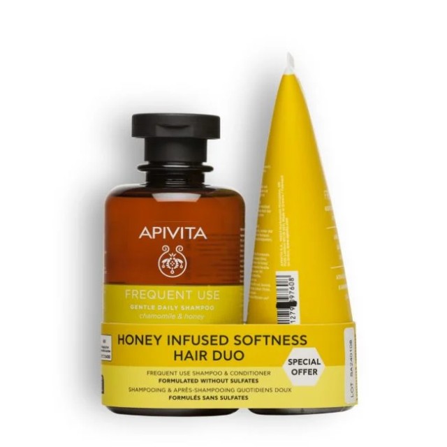 Apivita Special Offer Frequent Use Gentle Daily Shampoo 250ml & Conditioner 150ml