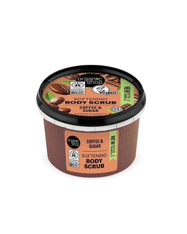 Natura Siberica Organic Shop Scrub Σώματος για απαλότητα με Καφέ και Ζάχαρη 250ml
