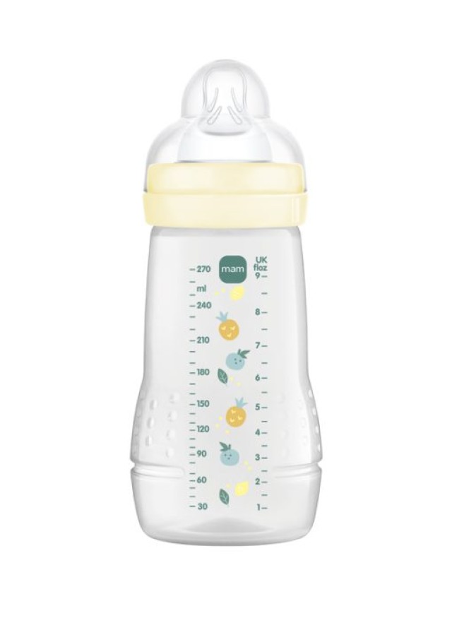 MAM Μπιμπερό Easy Active™ Baby Bottle 2m+ 270ml Χρώμα Κίτρινο, 1τμχ