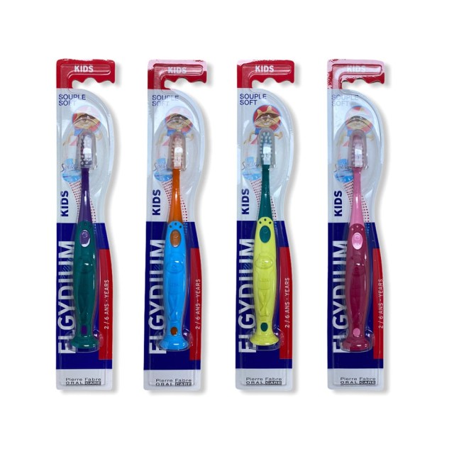 Elgydium Kids Παιδική Οδοντόβουρτσα Souple Soft 2\6 years Χρώμα Ροζ 1τμχ