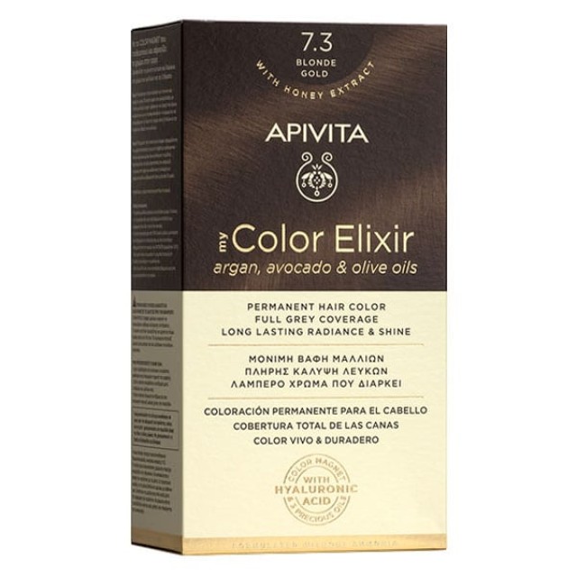 Apivita My Color Elixir 7.3 Βαφή Μαλλιών Ξανθό Μελί