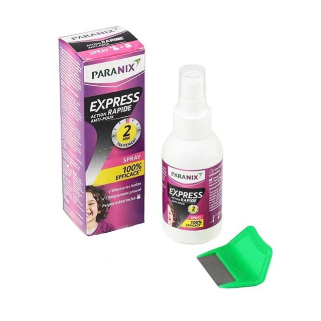 Paranix Express Spray + Κτένα 95ml