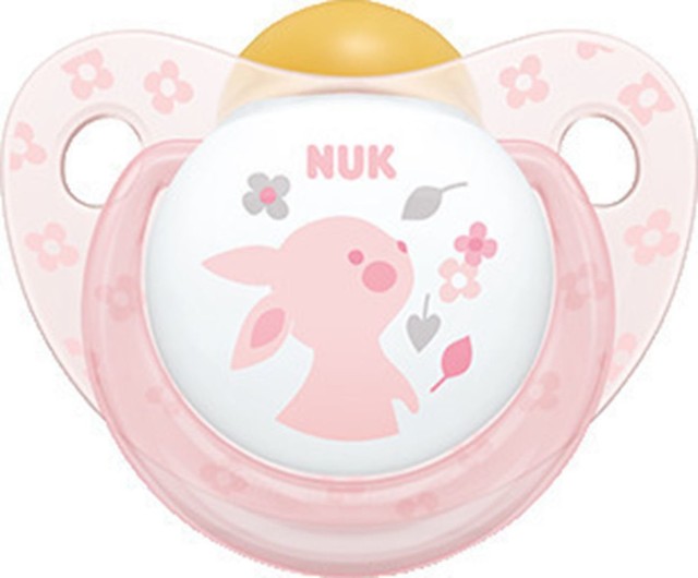NUK Trendline Baby Rose & Blue Πιπίλα Καουτσούκ 6-18m Χρώμα Ροζ, 1τμχ