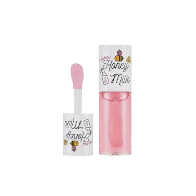 Apieu Honey & Milk Lip oil Peach – Ενυδατικό έλαιο χειλιών 5gr