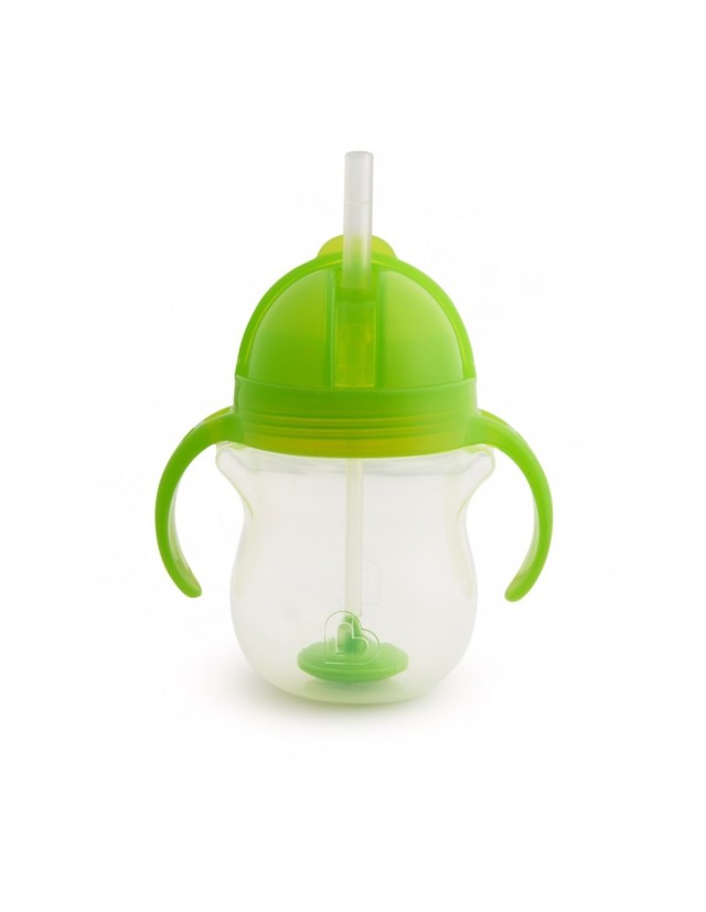 Munchkin Tip & Sip Weighted Straw Cup 6m+ 207ml Χρώμα Πράσινο, 1τμχ
