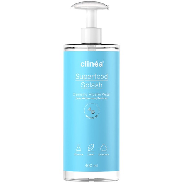 Clinea Superfood Splash, Νερό Καθαρισμού Micellar 400ml