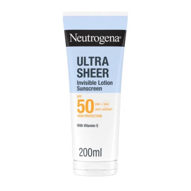 Neutrogena Ultra Sheer Invisible Hydrating Lotion Sunscreen SPF50+ 200ml