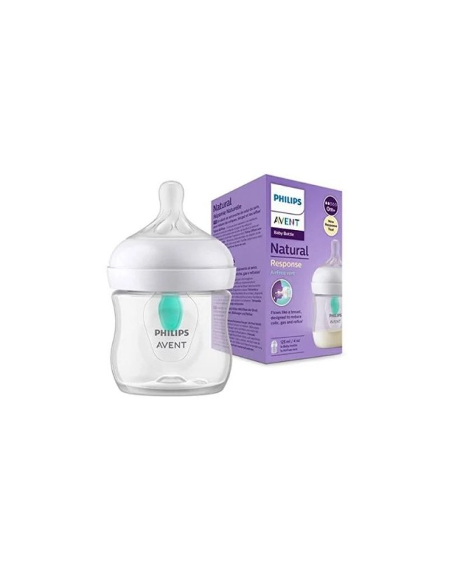 Avent Μπιμπερό Πλαστικό Natural Response AirFree Vent 0-3m SCY670/01 125ml