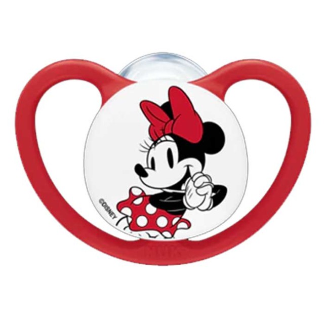 NUK Perfect Match Air Disney Mickey Πιπίλα Σιλικόνης 0-6m Χρώμα Κόκκινο, 1τμχ