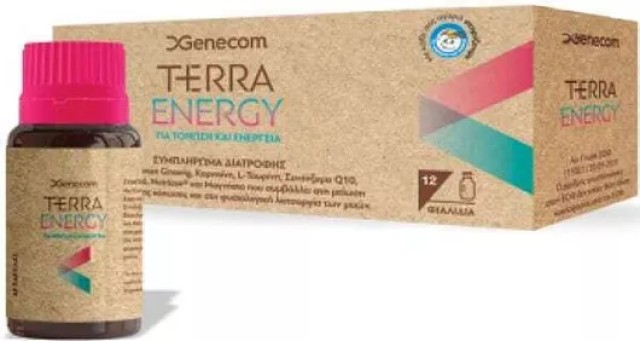 Genecom Terra Energy Συμπλήρωμα Διατροφής Για Τόνωση & Ενέργεια 12x10ml
