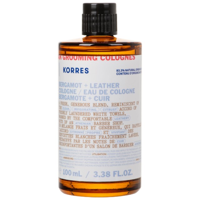 Korres Athenian Grooming Περγαμόντο + Δέρμα Eau de Cologne 100ml