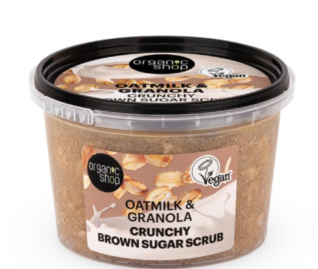 Natura Siberica Organic Shop Scrub Σώματος Oatmilk & Granola Crunchy Brown Sugar 250ml