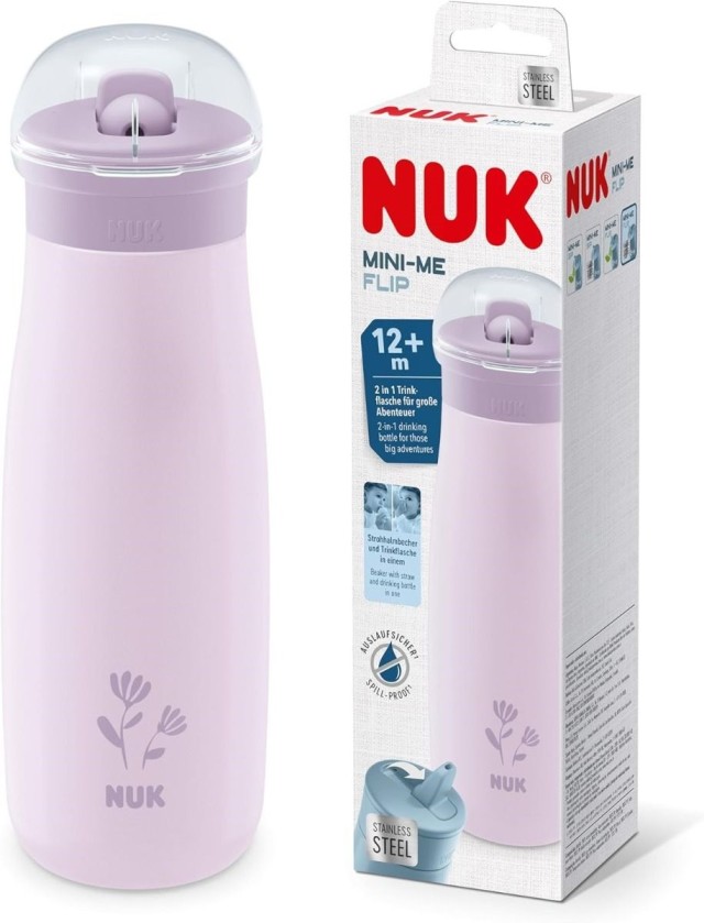 NUK Mini-Me Flip Παγουράκι 2 σε 1 12m+ 500ml Χρώμα Λιλά