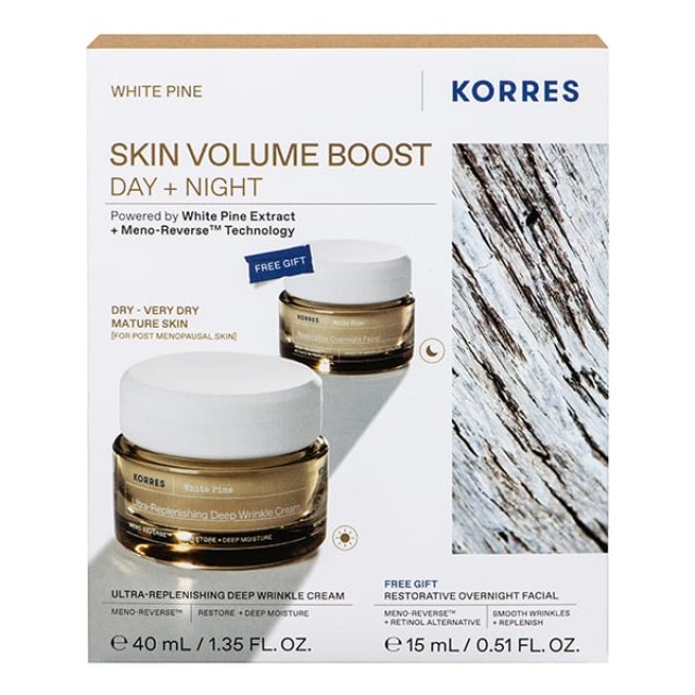 Korres Promo Λευκή Πεύκη Κρέμα Ημέρας Πολύ Ξηρές/ Αφυδατωμένες Ώριμες Επιδερμίδες 40ml & Κρέμα Νύχτας 15ml