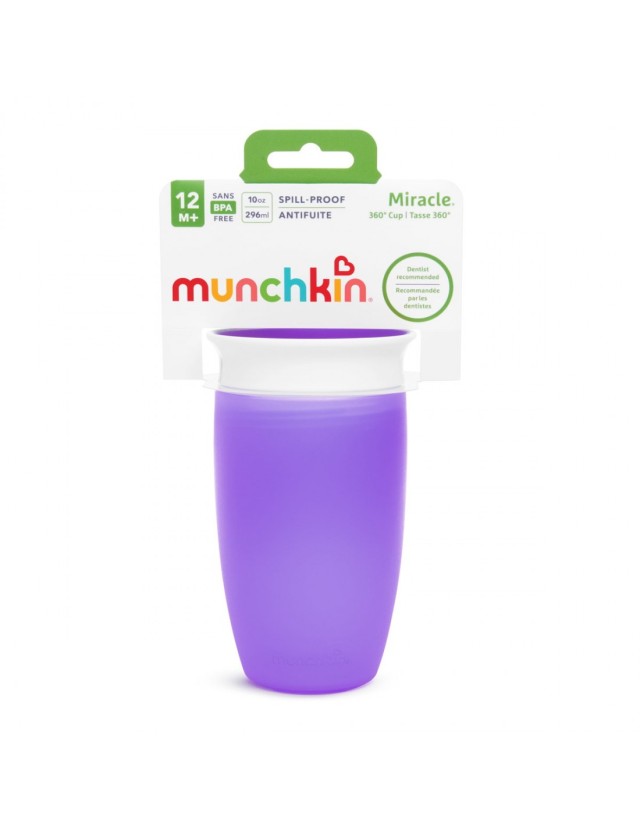 Munchkin Miracle Cup 360º 12m+ 296ml Χρώμα Μωβ, 1τμχ