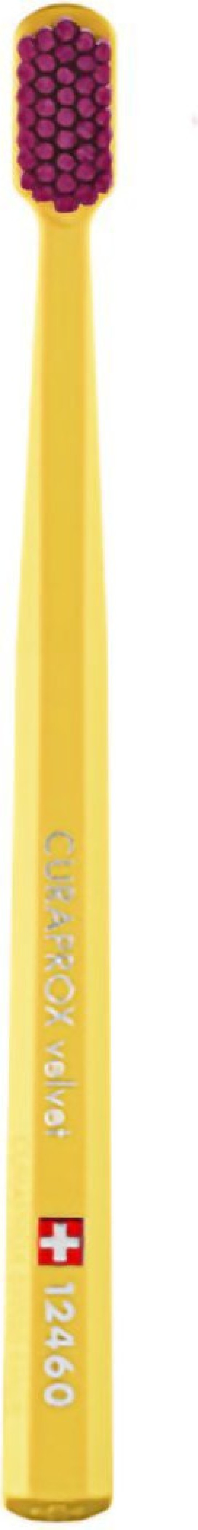 Curaprox 12460 Velvet Χρώμα Κίτρινο-Φούξια, 1τμχ