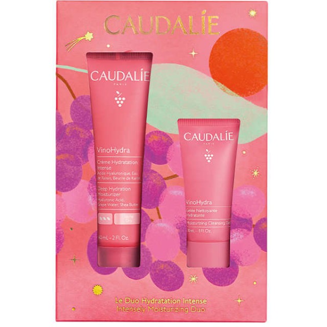 Caudalie Promo VinoHydra Cream Hydratation Moisturizing 60ml & VinoHydra Moisturizer Cleansing Gel 30ml
