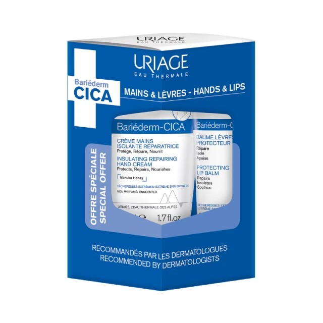 Uriage Promo Bariederm-Cica Hands 50ml + Lips 15ml