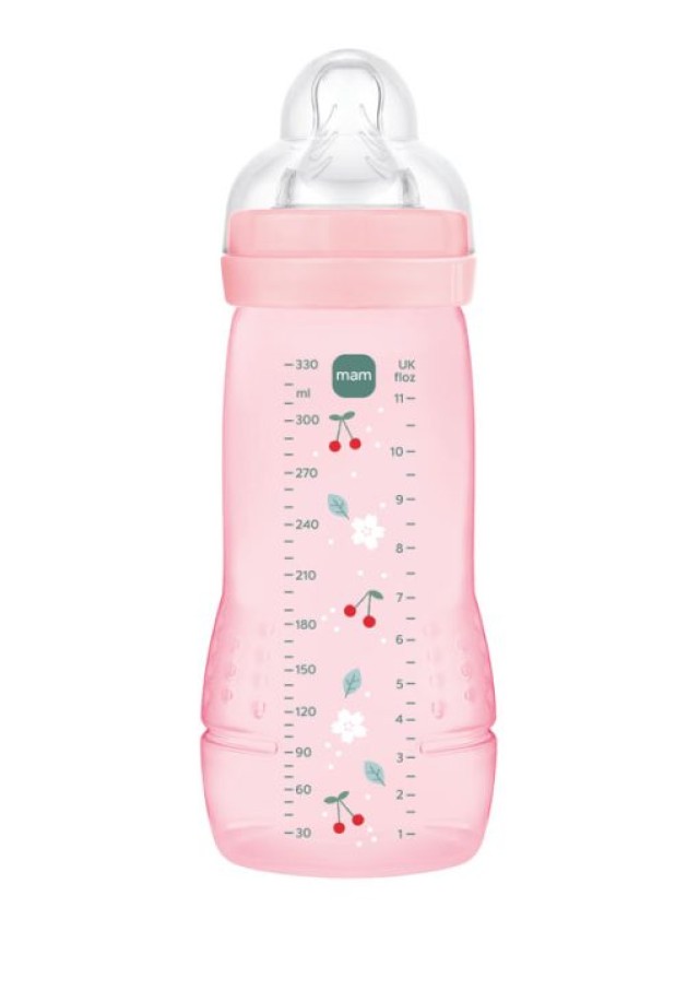 MAM Μπιμπερό Easy Active™ Baby Bottle 4m+ 330ml Χρώμα Ροζ, 1τμχ
