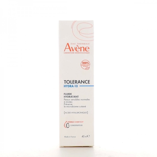 Avene Tolerance Hydra-10 Fluide Hydratant Ενυδατική Κρέμα Προσώπου Ελαφριάς Υφής Για Ευαίσθητο Δέρμα 40ml