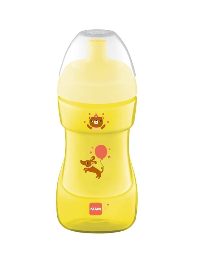 MAM Sports Cup 12m+ 330ml Χρώμα Κίτρινο, 1τμχ