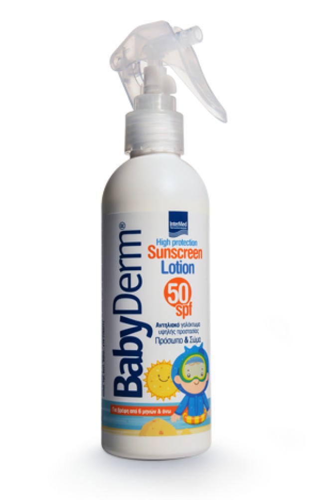 Intermed Babyderm Sunscreen Lotion SPF50 Face & Body Παιδικό Αντηλιακό Γαλάκτωμα για Πρόσωπο & Σώμα 200ml