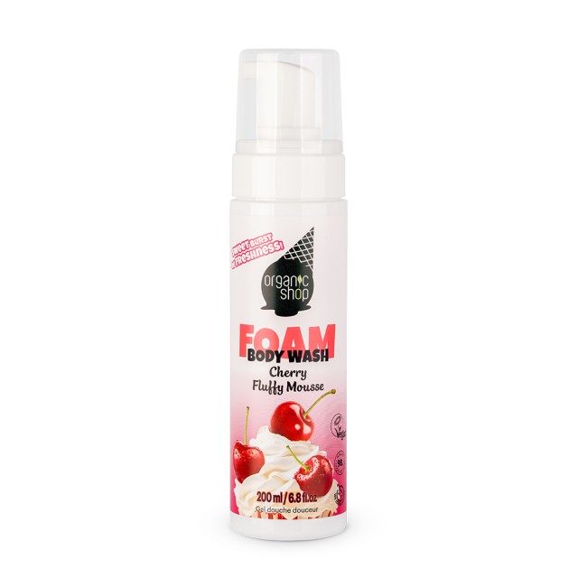 Natura Siberica Organic Shop Αφρόλουτρο σε Μορφή Αφρού Ice Cream, Με Έλαιο Κερασιού, 200ml